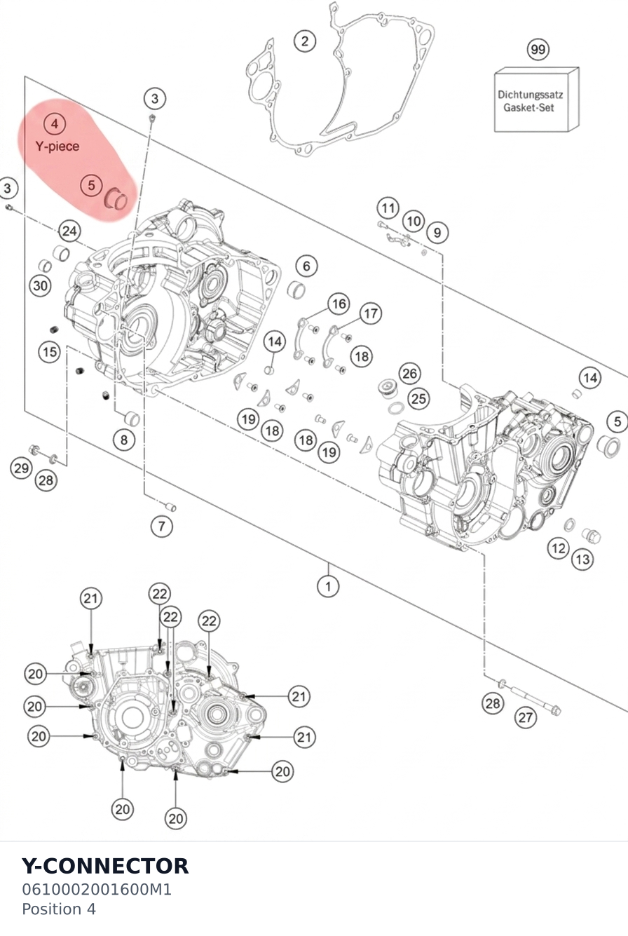Diagram preview: Y-CONNECTOR (0610002001600M1)