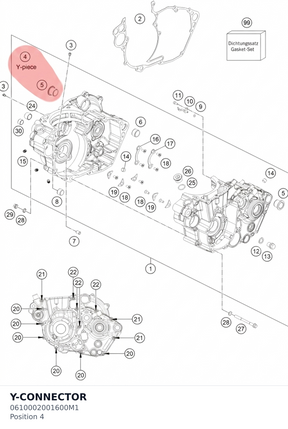 Diagram preview: Y-CONNECTOR (0610002001600M1)