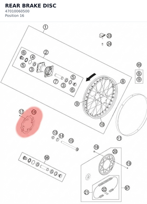 Diagram preview: REAR BRAKE DISC (47010060500)