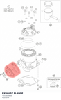 Diagram preview: EXHAUST FLANGE (72536039000)