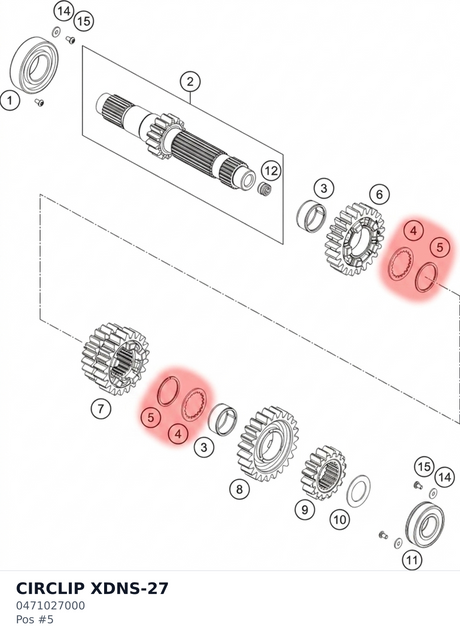 Diagram preview: CIRCLIP XDNS-27 (0471027000)