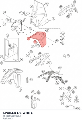 Diagram preview: SPOILER L/S WHITE (7640805000028A)