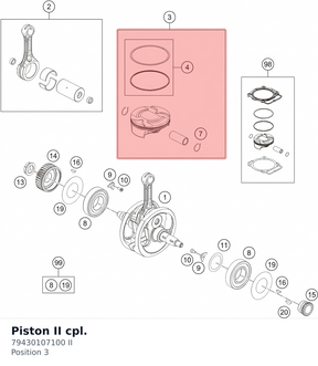 Diagram preview: Piston II cpl. (79430107100 II)