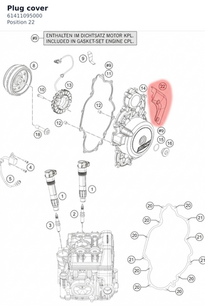 Diagram preview: Plug cover (61411095000)
