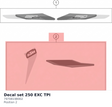 Diagram preview: Decal set 250 EXC TPI (79708198002)