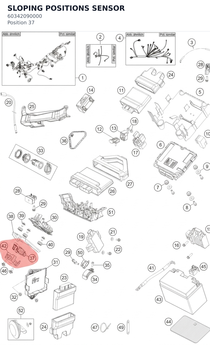 Diagram preview: SLOPING POSITIONS SENSOR (60342090000)