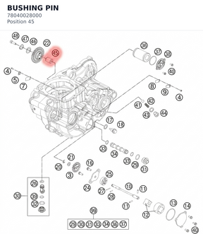 Diagram preview: BUSHING PIN (78040028000)