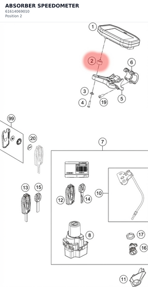 Diagram preview: ABSORBER SPEEDOMETER (61614069010)