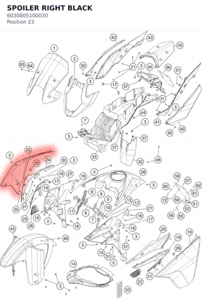Diagram preview: SPOILER RIGHT BLACK (6030805100030)