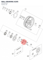Diagram preview: BALL BEARING  6205 (J625062050)