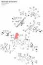 Diagram preview: One-way screw 617 (61711064000)