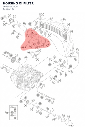 Diagram preview: HOUSING OI FILTER (76438143000)