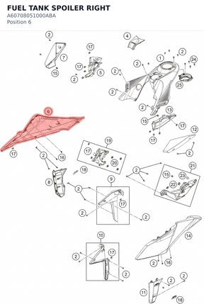 Diagram preview: FUEL TANK SPOILER RIGHT (A60708051000ABA)