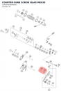 Diagram preview: COUNTER-SUNK SCREW ISA45 M8X30 (C0000190803000S)