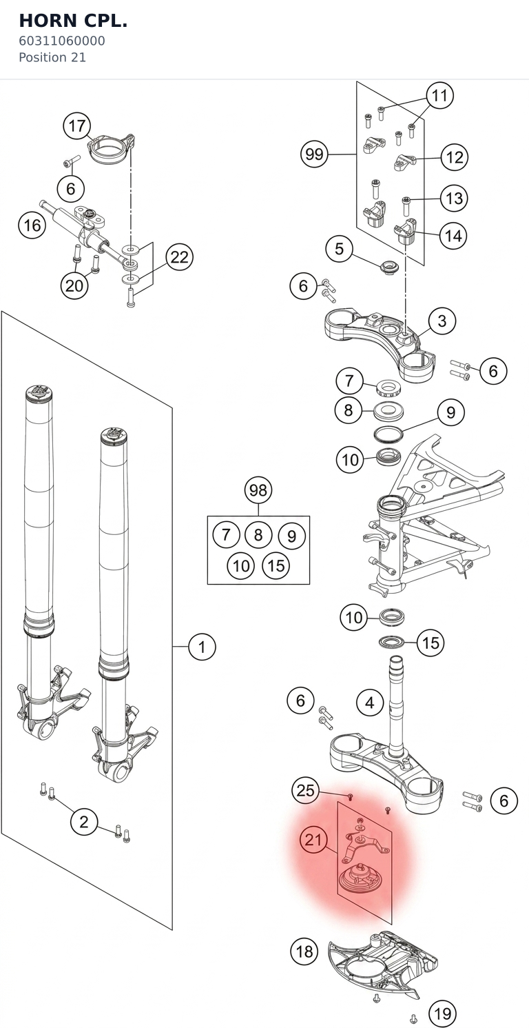 Diagram preview: HORN CPL. (60311060000)