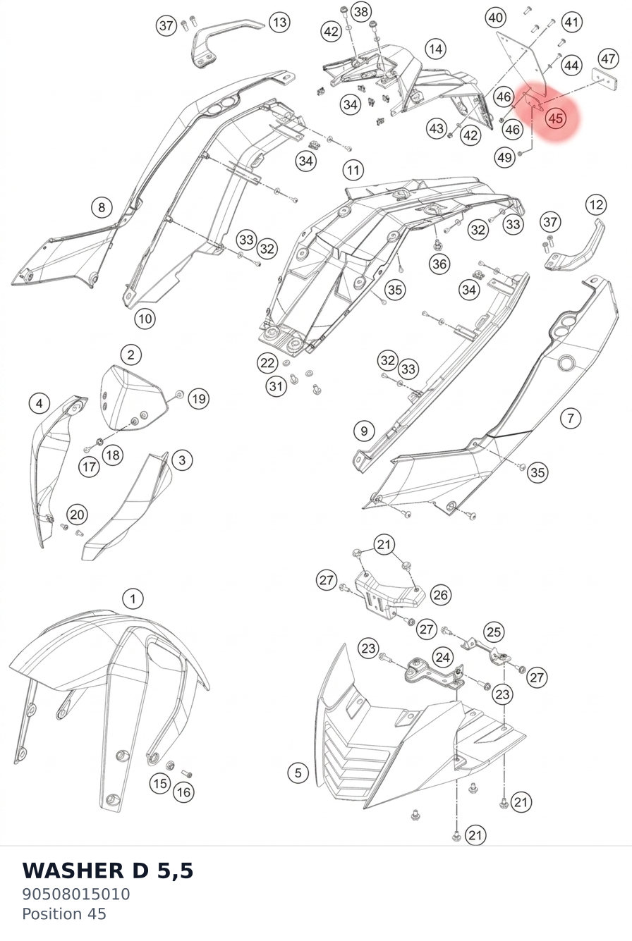 Diagram preview: WASHER D 5,5 (90508015010)