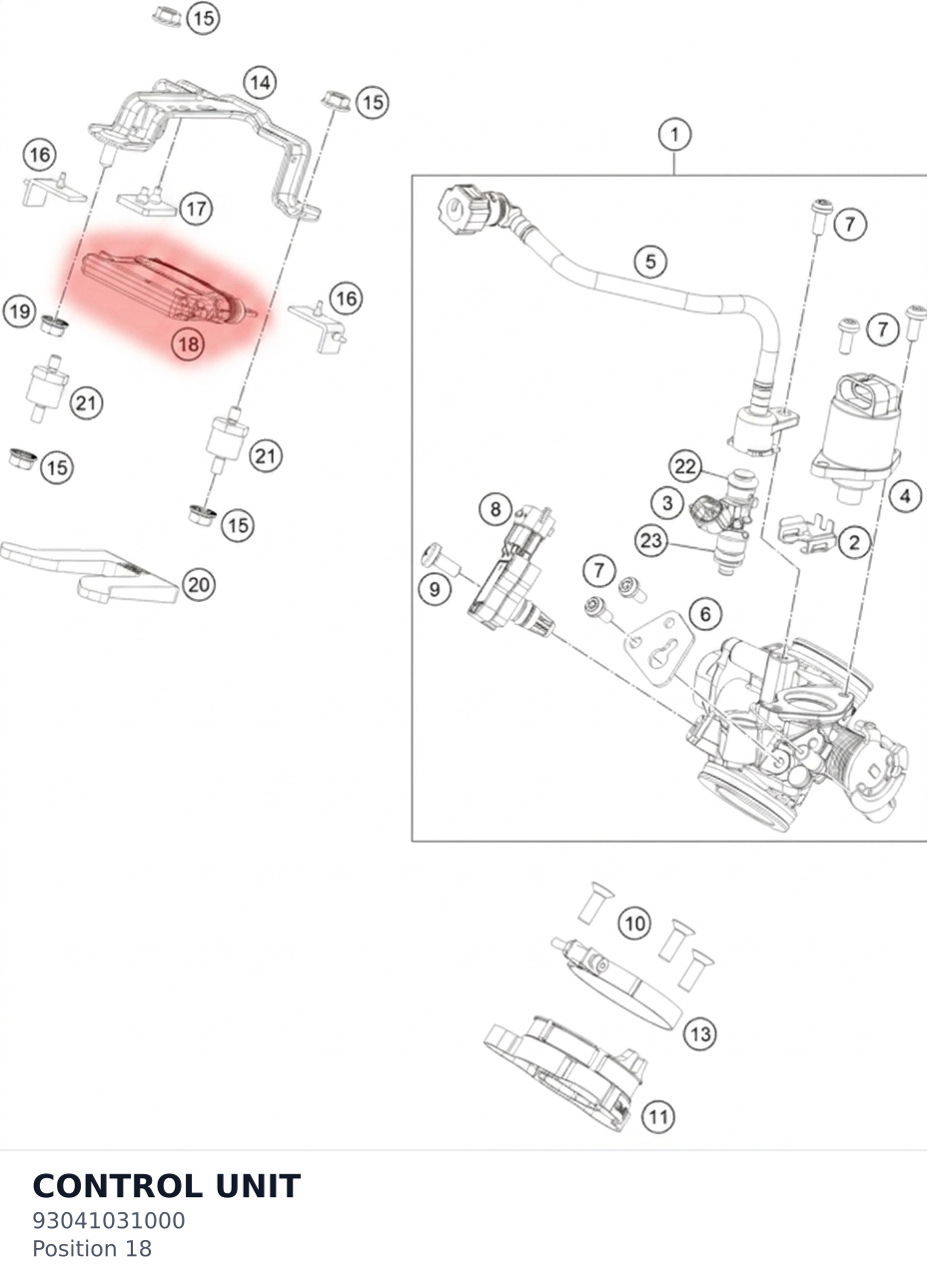 Diagram preview: CONTROL UNIT (93041031000)
