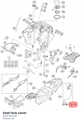 Diagram preview: Seat lock cover (60307053100)