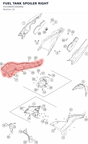Diagram preview: FUEL TANK SPOILER RIGHT (C61008051000ABG)