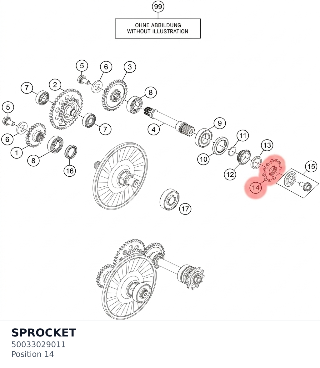 Diagram preview: SPROCKET (50033029011)