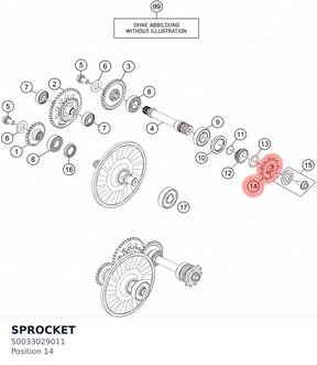 Diagram preview: SPROCKET (50033029011)