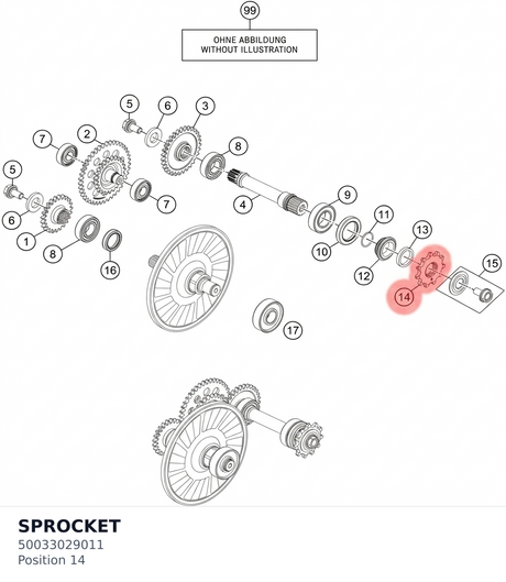 Diagram preview: SPROCKET (50033029011)