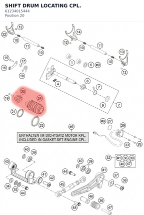 Diagram preview: SHIFT DRUM LOCATING CPL. (61234015444)