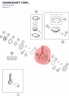 Diagram preview: CRANKSHAFT CMPL. (79030118200)