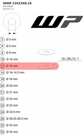 Diagram preview: SHIM 12X22X0,10 (46810606)