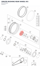 Diagram preview: SPACER BUSHING REAR WHEEL R/S (60310013000)
