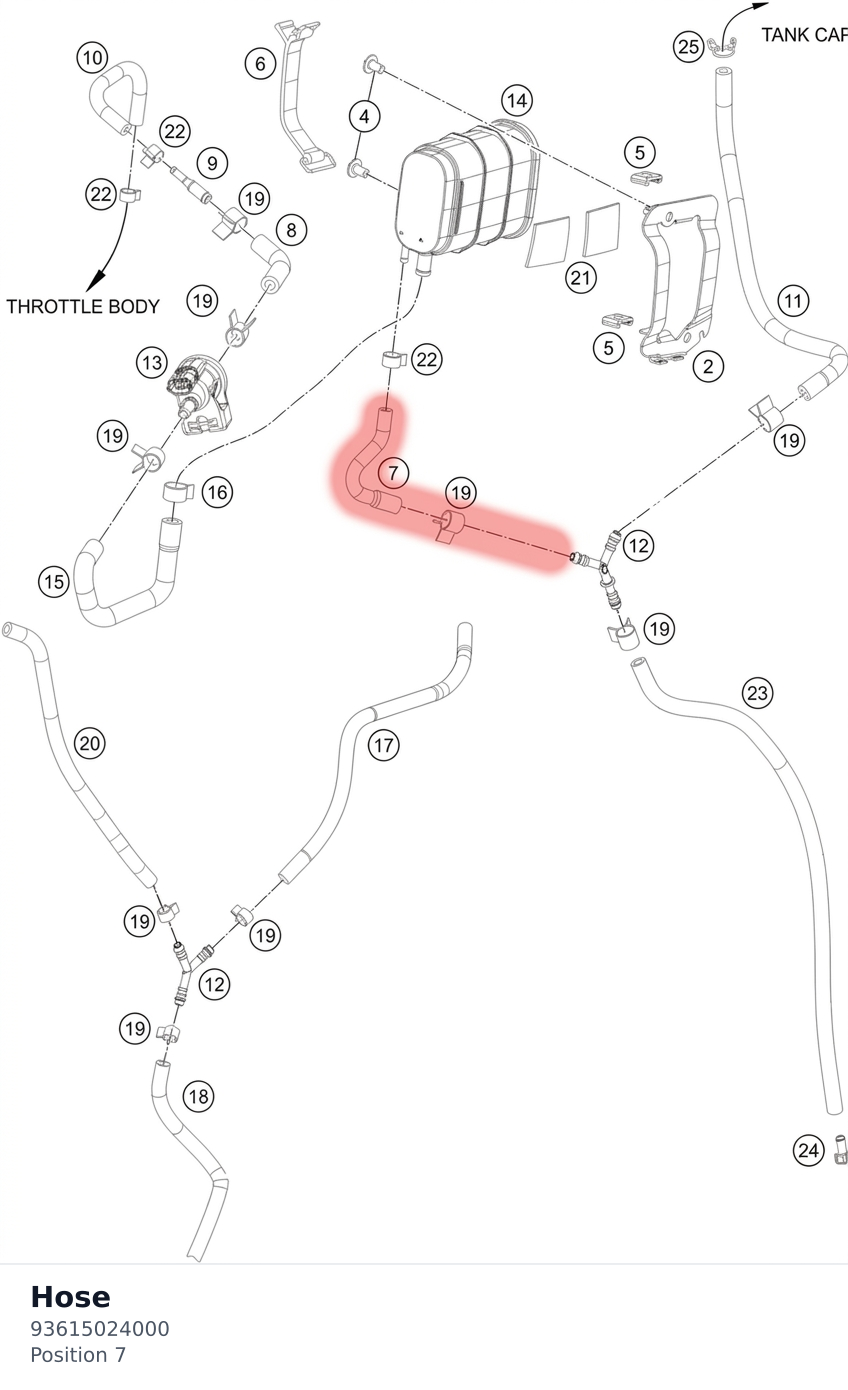 Diagram preview: Hose (93615024000)