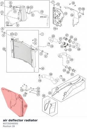 Diagram preview: air deflector radiator (60735046000)