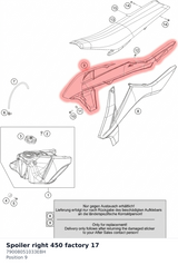 Diagram preview: Spoiler right 450 factory 17 (79008051033EBH)