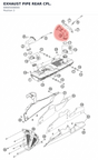 Diagram preview: EXHAUST PIPE REAR CPL. (69005008000)