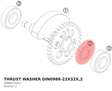 Diagram preview: THRUST WASHER DIN0988-22X32X,2 (0988223202)