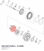 Diagram preview: HEX NUT M20X1,. H=6MM (C90036073150)