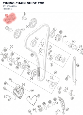 Diagram preview: TIMING CHAIN GUIDE TOP (77236004100)