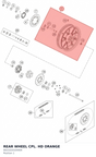 Diagram preview: REAR WHEEL CPL. HD ORANGE (9021020104404)