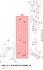 Diagram preview: Fork EXC-F 350/400/500 Sixdays 20 (14188T6801)