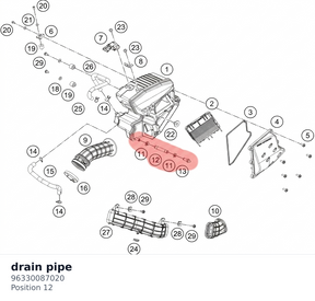 Diagram preview: drain pipe (96330087020)