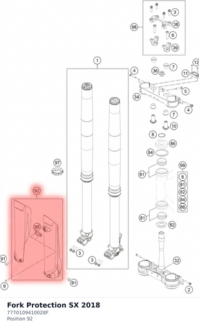 Diagram preview: Fork Protection SX 2018 (7770109410028F)