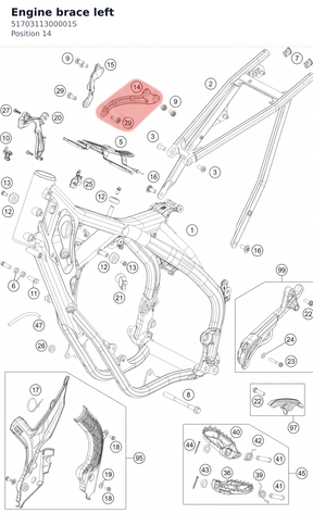 Diagram preview: Engine brace left (5170311300001S)