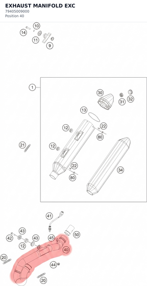 Diagram preview: EXHAUST MANIFOLD EXC (79405009000)
