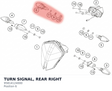 Diagram preview: TURN SIGNAL, REAR RIGHT (95814124000)