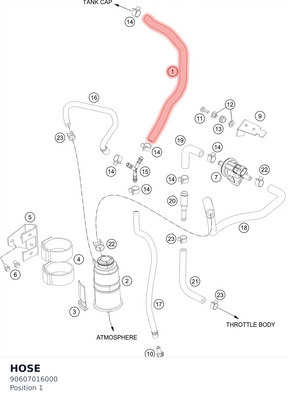 Diagram preview: HOSE (90607016000)
