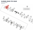 Diagram preview: SLIDING GEAR 5TH GEAR (A41033015000)