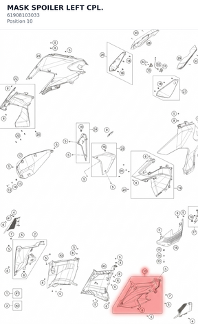 Diagram preview: MASK SPOILER LEFT CPL. (61908103033)