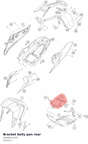 Diagram preview: Bracket belly pan rear (93008021020)