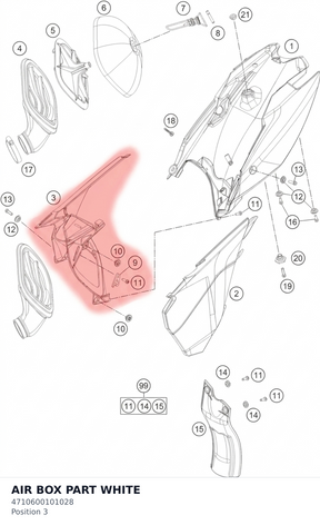 Diagram preview: AIR BOX PART WHITE (4710600101028)