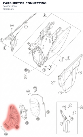 Diagram preview: CARBURETOR CONNECTING (54806626000)